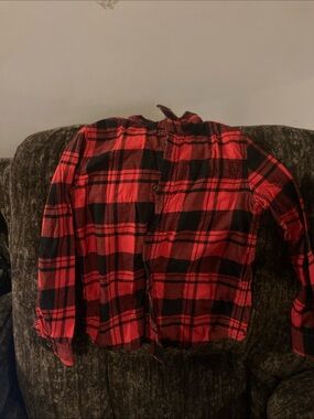 Cat & Jack Red and Black Plaid Shirt